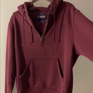 maroon jansport pullover